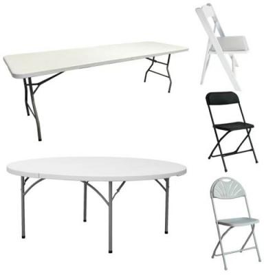 PVC folding tables and chairs