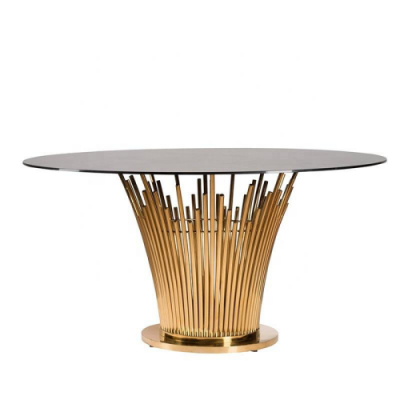 Golden stainless steel chairs and tables