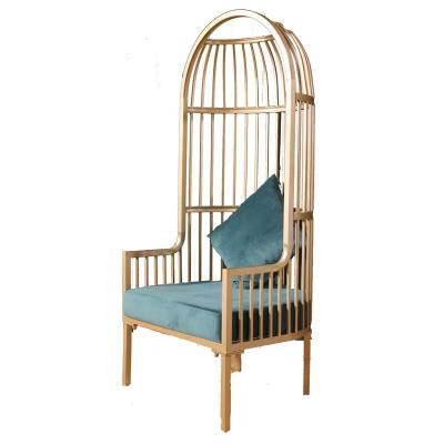 Golden stainless steel bird cage chairs